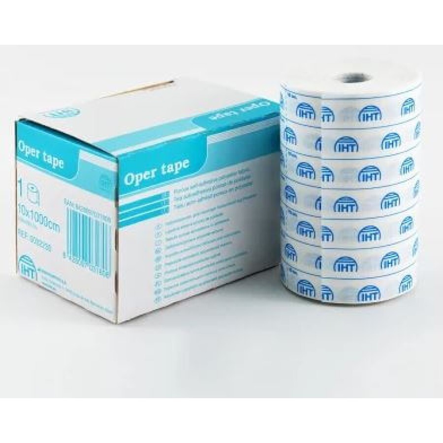 Рулонный пластырь из нетканого полиэстера на бумажной подложке Oper Tape 10 см х 10 м: цены и характеристики