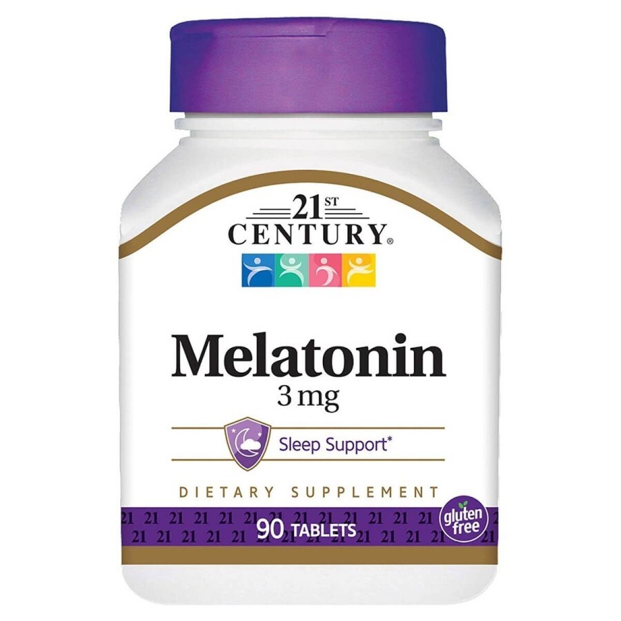 Мелатонін, 3 мг, Melatonin, 21st Century, 90 таблеток: ціни та характеристики