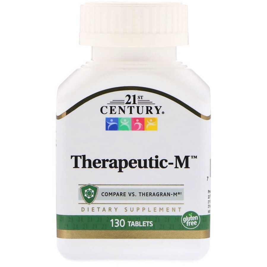 Мультивітаміни Терапевтичні, Therapeutic-M, 21st Century, 130 таблеток: ціни та характеристики