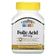 Фолієва кислота, 800 мкг, Folic Acid, 21st Century, 180 таблеток