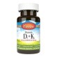 Вітамін D3+K2, 2000 МО та 90 мкг, Vitamin D3+K2, Carlson, 60 вегетаріанських капсул