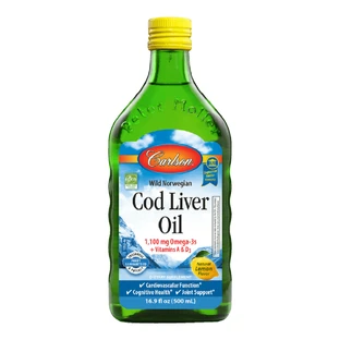 Жир Печени Дикой Норвежской Трески, Вкус Лимона, Cod Liver Oil, Carlson, 500 мл