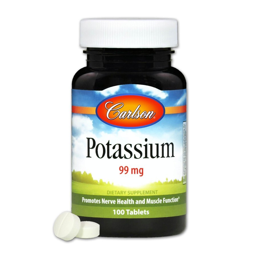 Калий, Potassium, Carlson, 100 таблеток: цены и характеристики