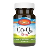 Коэнзим Q10, 100 мг, CoQ10, Carlson, 30 гелевых капсул