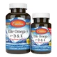 Омега-3 з Вітамінами D та K, 700 мг, Смак Лимону, Elite Omega-3 + D&K, Carlson, 60+30 гелевих капсул