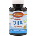 Рыбий жир (DHA) для Детей, Вкус Апельсина, Kid's Chewable, Carlson, 120 желатиновых капсул
