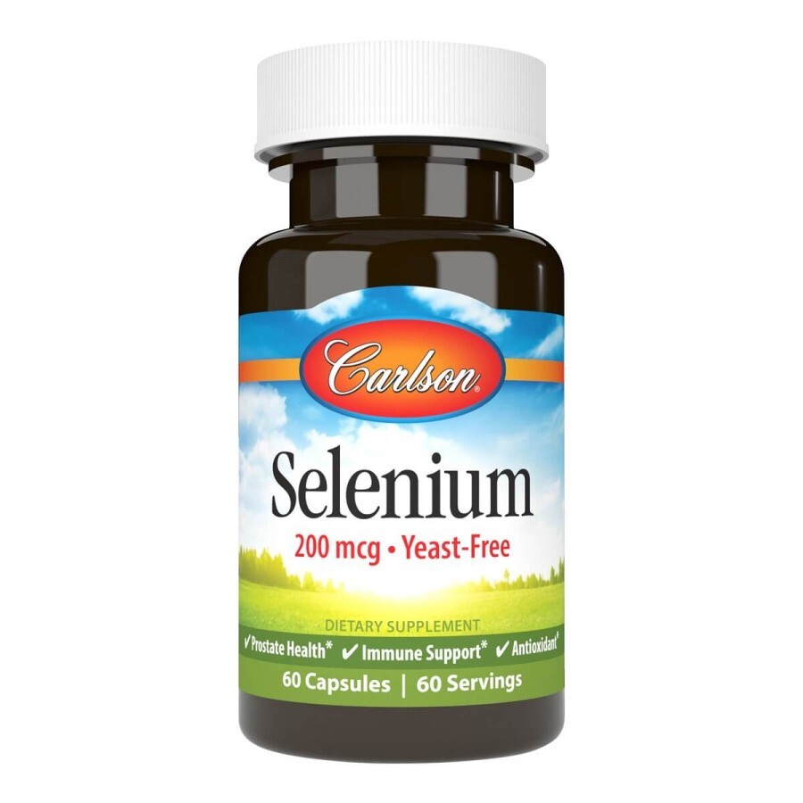 Селен, 200 мкг, Selenium, Carlson, 60 капсул: ціни та характеристики