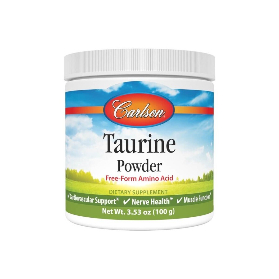 Таурін у порошку, Taurine, Amino Acid Powder, Carlson, 100 гр: ціни та характеристики