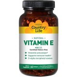 Витамин E 400 МЕ, Vitamin E, Country Life, 60 гелевых капсул