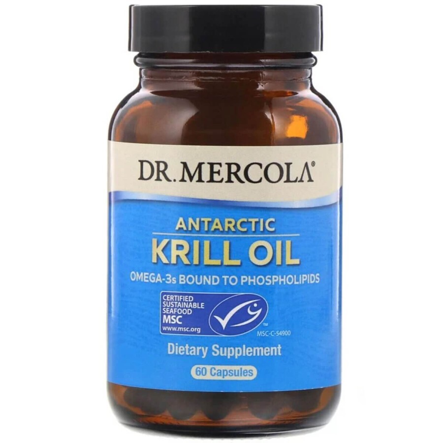 Жир антарктического криля, Antarctic Krill Oil, Dr. Mercola, 60 капсул: цены и характеристики