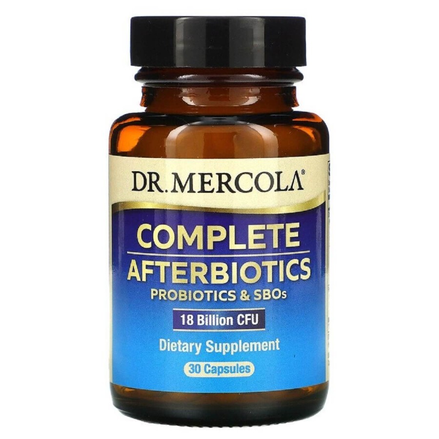 Комплексные афтербиотики, 18 миллиардов КОЕ, Complete Afterbiotics, Dr. Mercola, 30 капсул: цены и характеристики