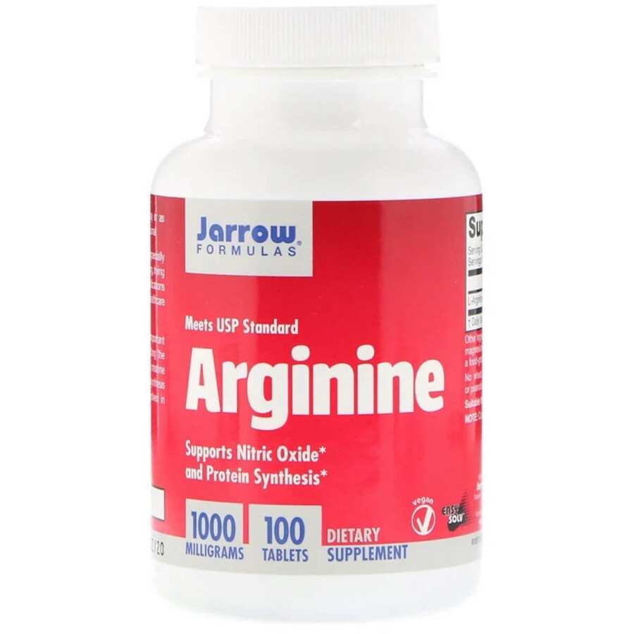 L-Аргінін, 1000 мг, Jarrow Formulas, 100 таблеток: ціни та характеристики