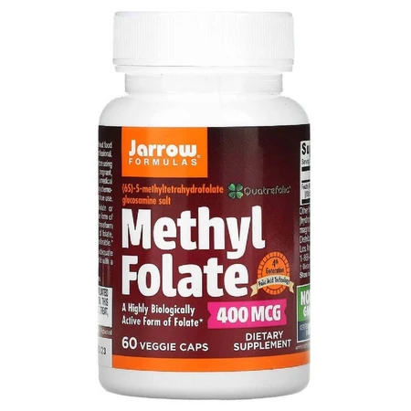 Метил Фолієва Кислота (Метилфолат) 400 мкг, Methyl Folate, Jarrow Formulas, 60 вегетаріанських капсул: ціни та характеристики