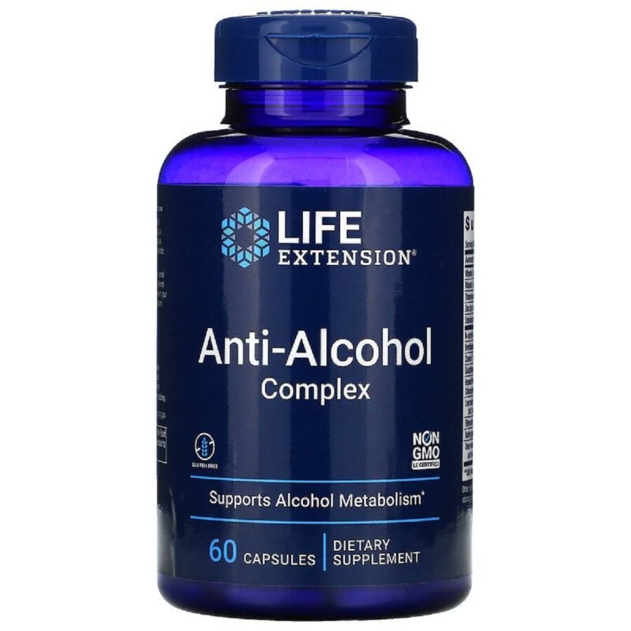 Антиалкогольний комплекс, Anti-Alcohol Complex, Life Extension, 60 капсул: ціни та характеристики