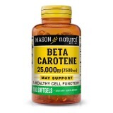 Бета-каротин 25000МЕ, Beta Carotene, Mason Natural, 100 гелевых капсул
