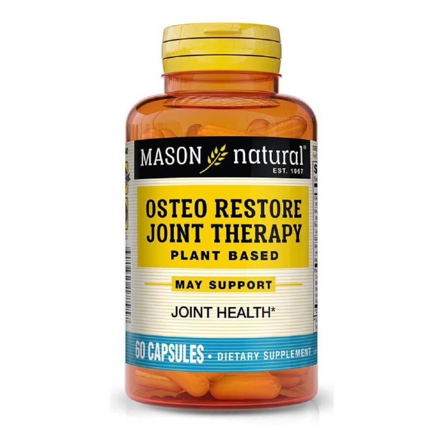 Відновлювальна терапія суглобів, Osteo Restore Joint Therapy Plant Based Caps, Mason Natural, 60 капсул: ціни та характеристики