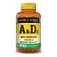 Витамины А и D3, Vitamins A &amp; D3, Mason Natural, 100 гелевых капсул