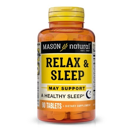 Комплекс для розслаблення та здорового сну, Relax and Sleep, Mason Natural, 90 таблеток
