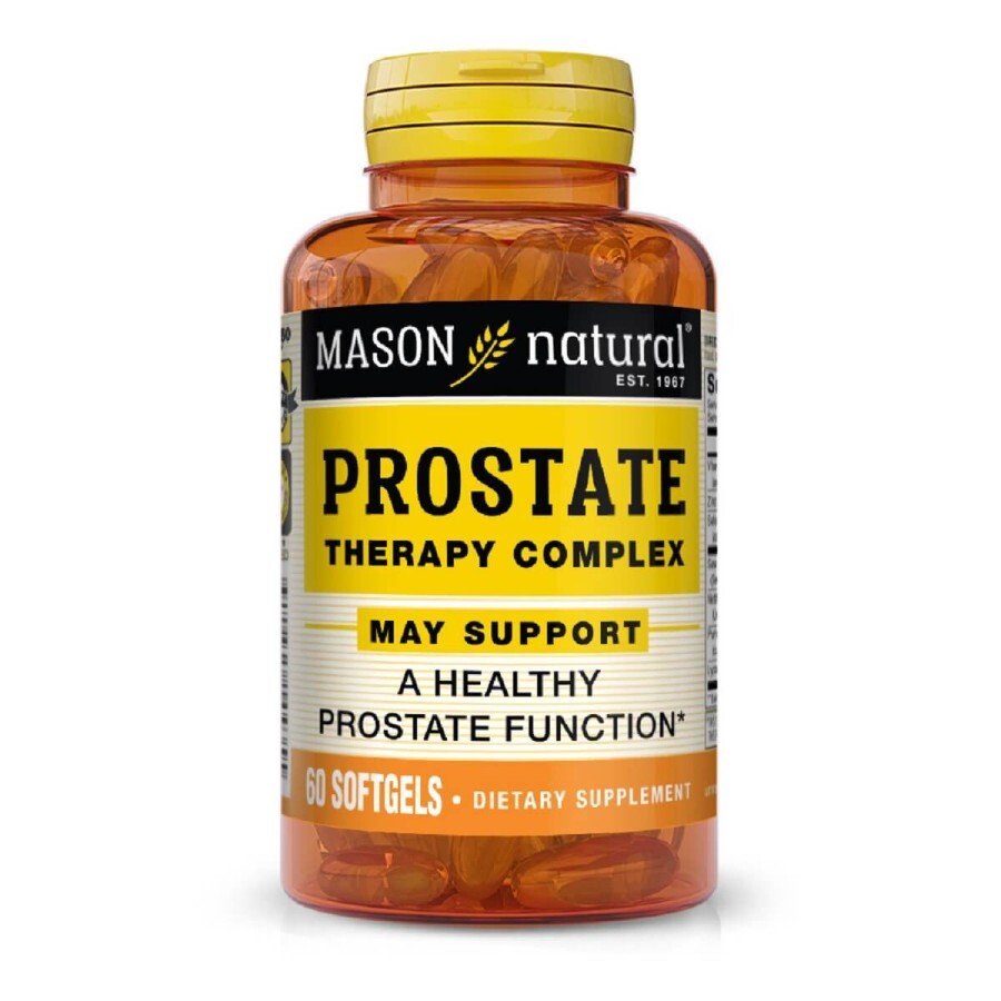 Комплекс терапії простати, Prostate Therapy Complex, Mason Natural, 60 гелевих капсул: ціни та характеристики