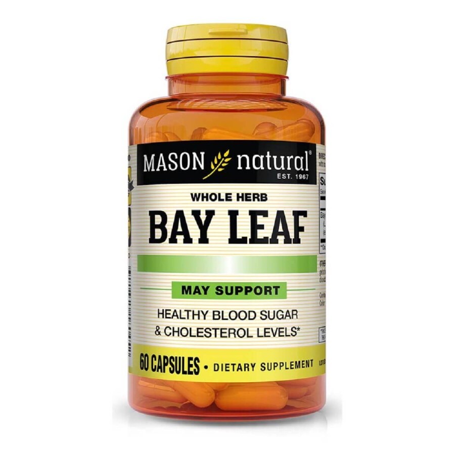 Лавровий лист, Bay Leaf, Mason Natural, 60 капсул: ціни та характеристики