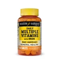 Мультивитамины с железом на каждый день, Daily Multiple Vitamins With Iron, Mason Natural, 100 таблеток