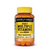 Мультивітаміни із залізом на кожен день, Daily Multiple Vitamins With Iron, Mason Natural, 100 таблеток