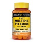 Мультивитамины с железом на каждый день, Daily Multiple Vitamins With Iron, Mason Natural, 365 таблеток: цены и характеристики