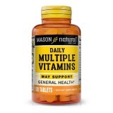 Мультивитамины на каждый день, Daily Multiple Vitamins, Mason Natural, 100 таблеток