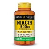 Ниацинамид 500мг, Niacinamide, Mason Natural, 100 таблеток