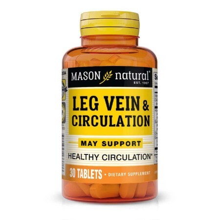 Нормалізація Венозного Кровообігу, Leg Vein & Circulation, Mason Natural, 30 таблеток