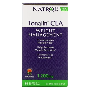 Кон'югована Линолева Кислота, (КЛК), Tonalin CLA, 200 мг, Natrol, 60 гелевих капсул