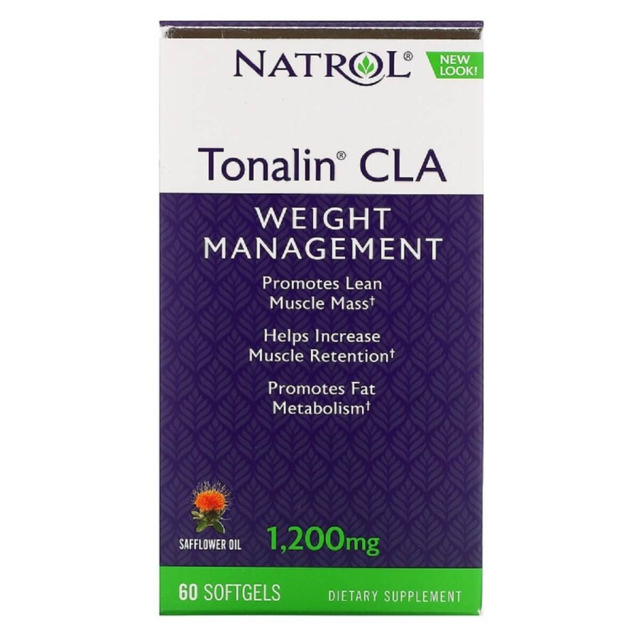 Конъюгированная Линолевая Кислота, (КЛК), Tonalin CLA, 200 мг, Natrol, 60 гелевых капсул: цены и характеристики