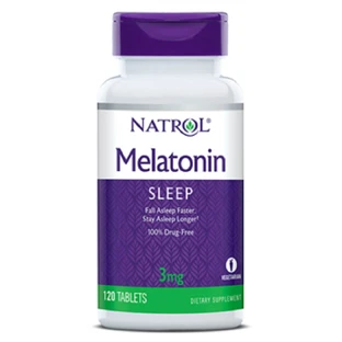 Мелатонін, Melatonin 3 мг, Natrol, 120 таблеток