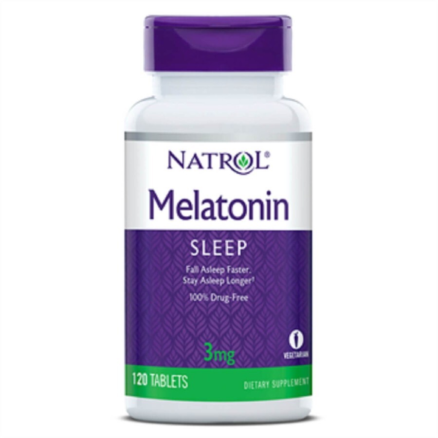 Мелатонін, Melatonin 3 мг, Natrol, 120 таблеток: ціни та характеристики
