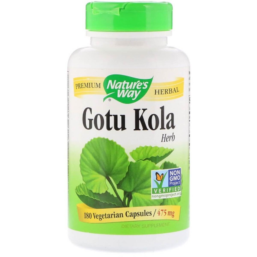 Готу Кола, Gotu Kola Herb, 950  mg, Nature's Way, 180 Капсул: ціни та характеристики