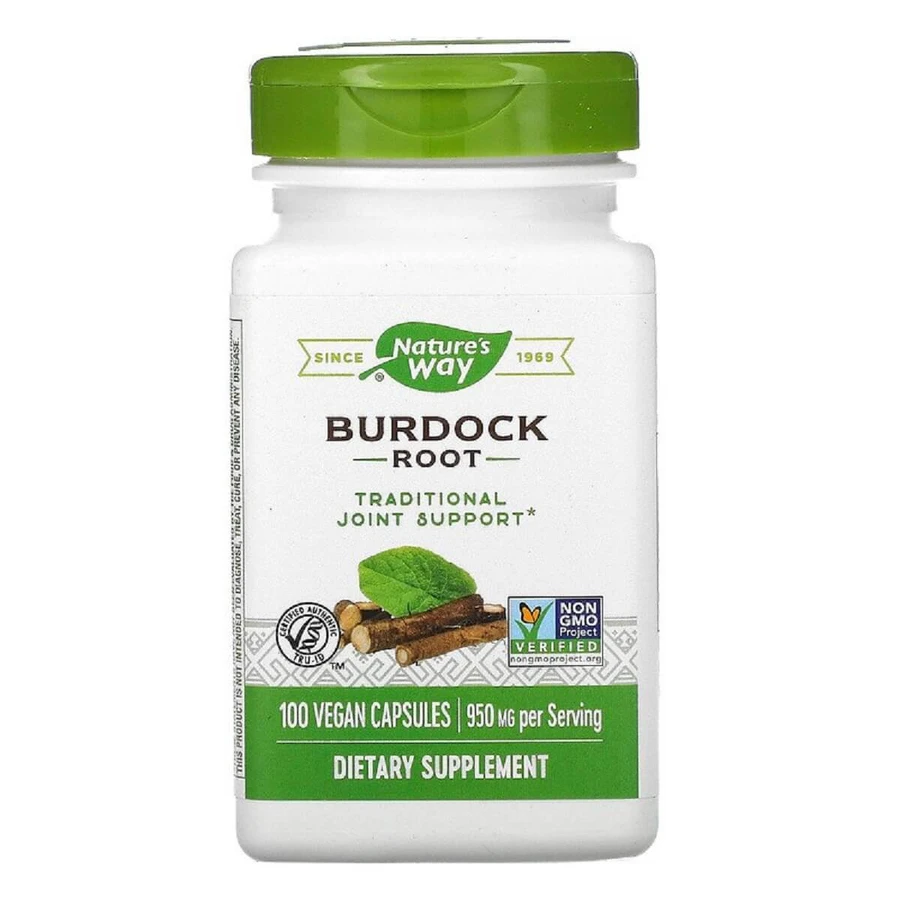 Корень Лопуха, Burdock Root, Nature's Way, 475, 100 капсул: цены и характеристики