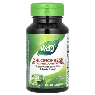 Nature's Way, Chlorofresh, концентрований хлорофіл, 100 мг, 90 капсул (50 мг у капсулі)