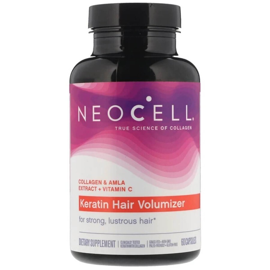Кератиновий Комплекс для Волосся, NeoCell, 60 капсул: ціни та характеристики