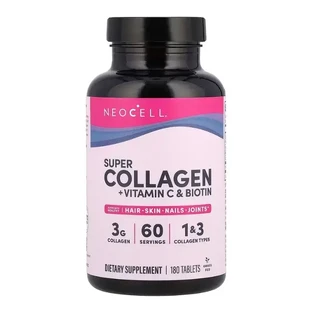 Супер Колаген з Вітаміном C та Біотином, Super Collagen + Vitamin C & Biotin, NeoCell, 180 таблеток