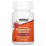 Витамин D-3 50000 МЕ, Vitamin D3, Now Foods, 50 желатиновых капсул