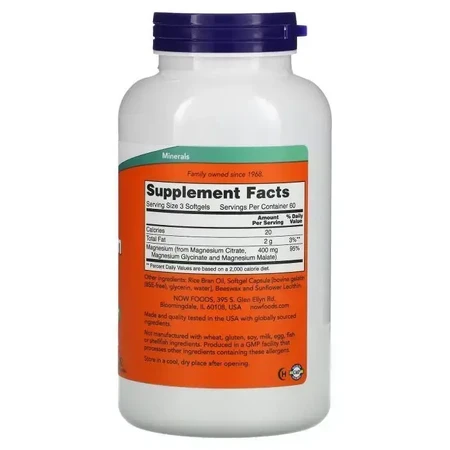 Магний Цитрат, Magnesium Citrate, Now Foods, 180 капсул: цены и характеристики