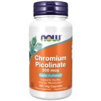 Пиколинат Хрома, 200 мкг, Chromium Picolinate, Now Foods, 100 вегетарианских капсул: цены и характеристики