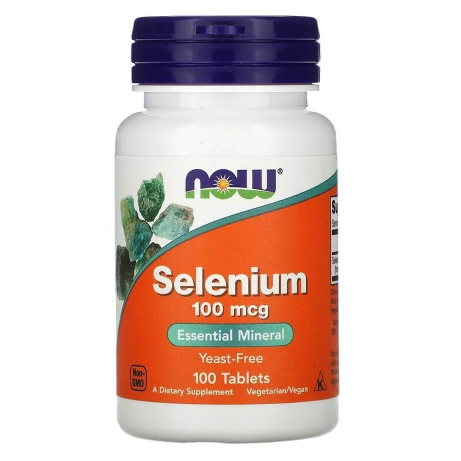 Селен, Selenium, Now Foods, 100 мкг, 100 таблеток: ціни та характеристики