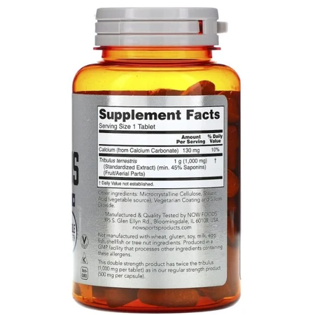 Трибулус Now Foods Sports Tribulus 1000 мг, 90 таблеток: цены и характеристики