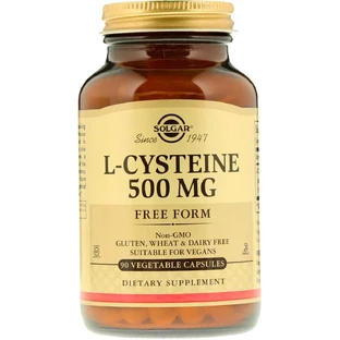 L-Цистеин 500мг, L-Cysteine, Solgar, 90 вегетарианских капсул