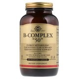 Витаминный B-Комплекс, B-Complex "50", Solgar, 250 Капсул
