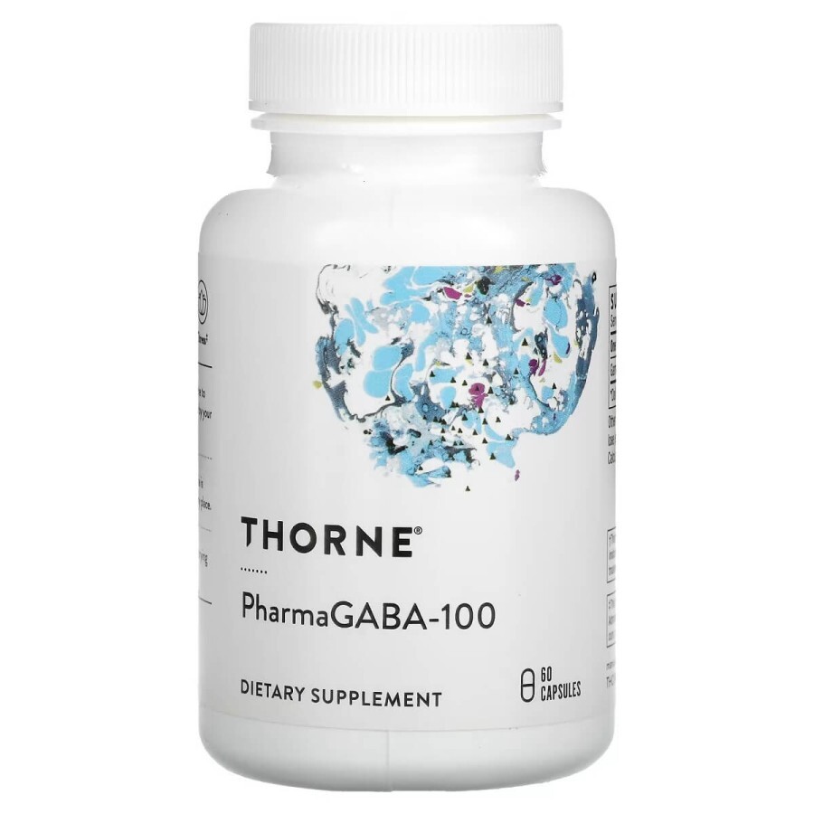 GABA (Гамма-аминомасляная кислота) 100 мг, Pharma GABA-100, Thorne Research, 60 капсул: цены и характеристики