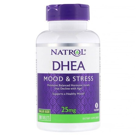 Дегидроэпиандростерон 25 мг, DHEA, Natrol, 300 таблеток