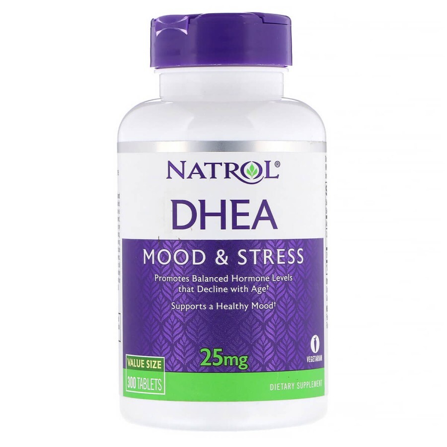 Дегідроепіандростерон 25 мг, DHEA, Natrol, 300 таблеток: ціни та характеристики