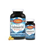 Норвежский Лососевый Жир, 500 мг, Norwegian Salmon Oil, Carlson, 180+50 желатиновых капсул